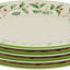 Set 4 Pzas Platos Melamina 12pulg Cubicas Navideñas