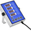 Temporizador cocina digital 4 canales acero inox LED azul