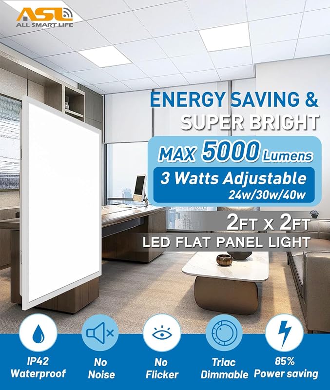 Luces LED panel 2x2 retroiluminado set 6