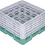 Estante cristal 16 compartimentos soporte verde