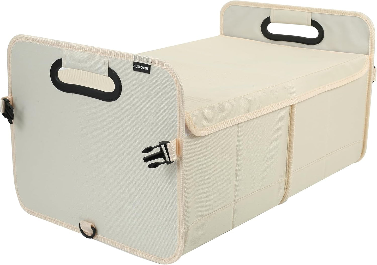 Organiz. maletero auto con cubierta suave beige