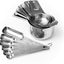 Set 13 Pzas Tazas y Cucharas Medidoras Acero Inox