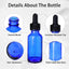48 Botellas Vidrio Azul 1oz con Gotero Laboratorio