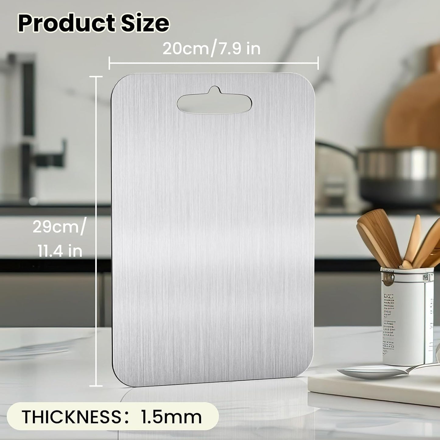 Tabla cortar acero inox 304 doble cara grado alimenticio