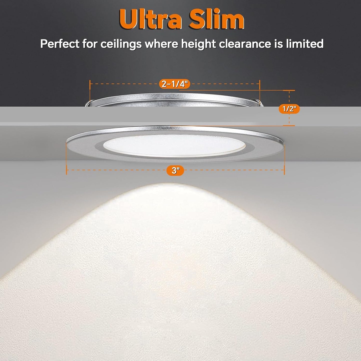 Luz LED disco 3pulg 12v bicolor rojo aluminio