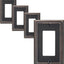 4 Cubiertas enchufe decorativas metal envejecido bronce