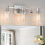 Apliques pared E26 níquel cepillado 3 luces baño sala
