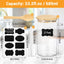 Tarros vidrio 23oz set 2 con tapas herméticas cuchara