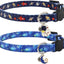 Collares gato separables algodón con campanas forma astronauta