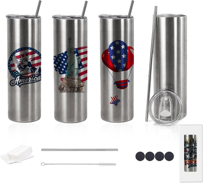 Vaso sublimación 20oz plateado con caja regalo