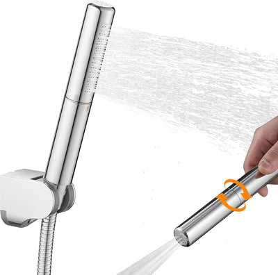 Set cabezal ducha latón cromado 2en1 7pulg manguera 59pulg
