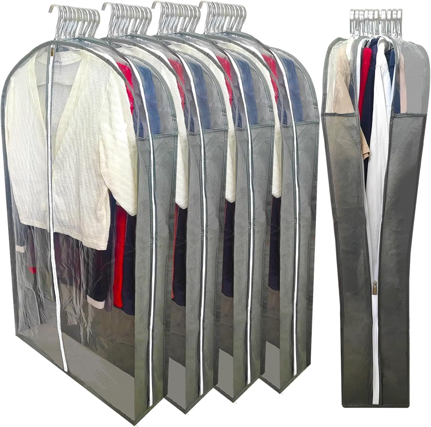 Bolsas traje armario 6.3x40" fundas transparentes cremallera