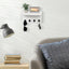 Soporte pared llaves madera 8.5" con 4 ganchos sala entrada