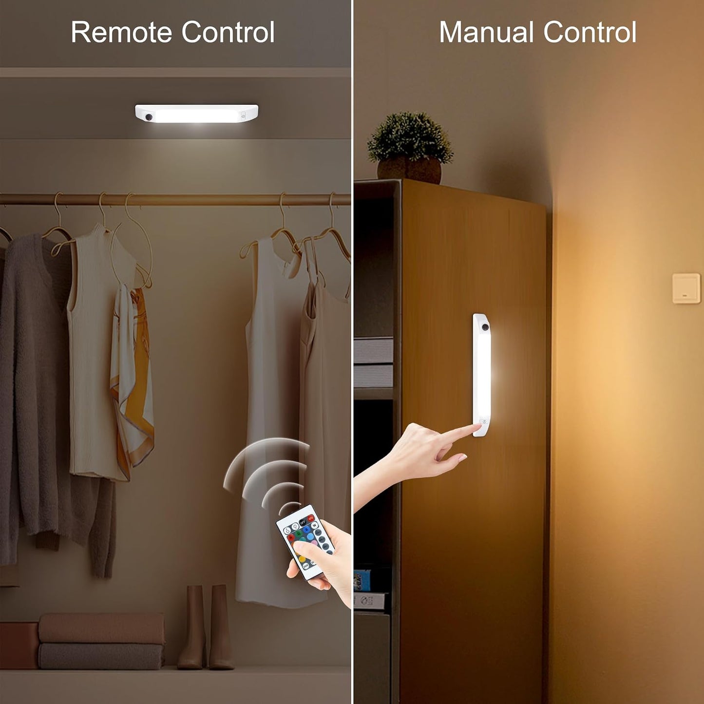 Luz LED RGB para gabinete con control remoto