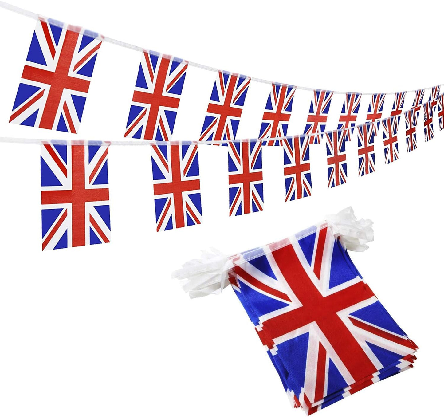 Banderines Union Jack 30 pzas triángulo decoración fiesta