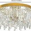Candelabro cristal dorado para comedor sala dormitorio