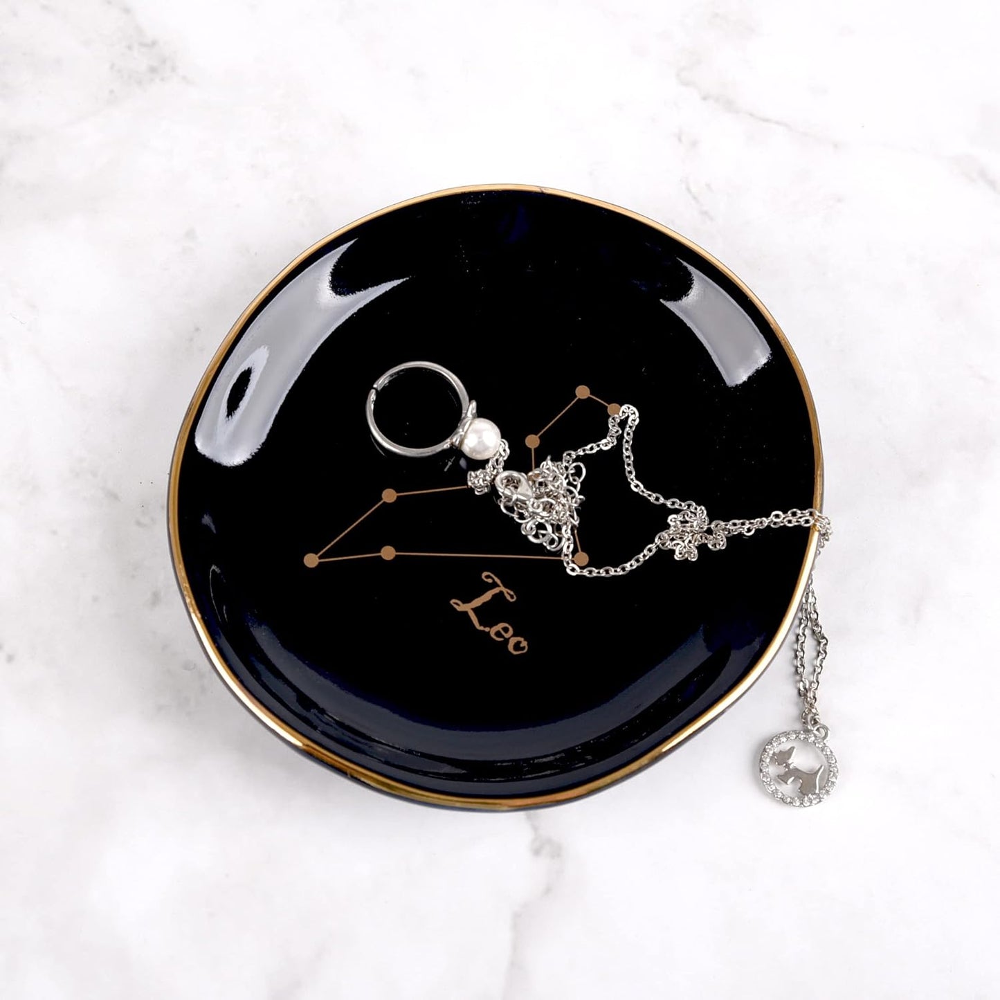 Bandeja joyería soporte anillos aretes collares zodiaco