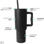 Vaso Trek acero inox 40oz con tapa y pajita color Wicked