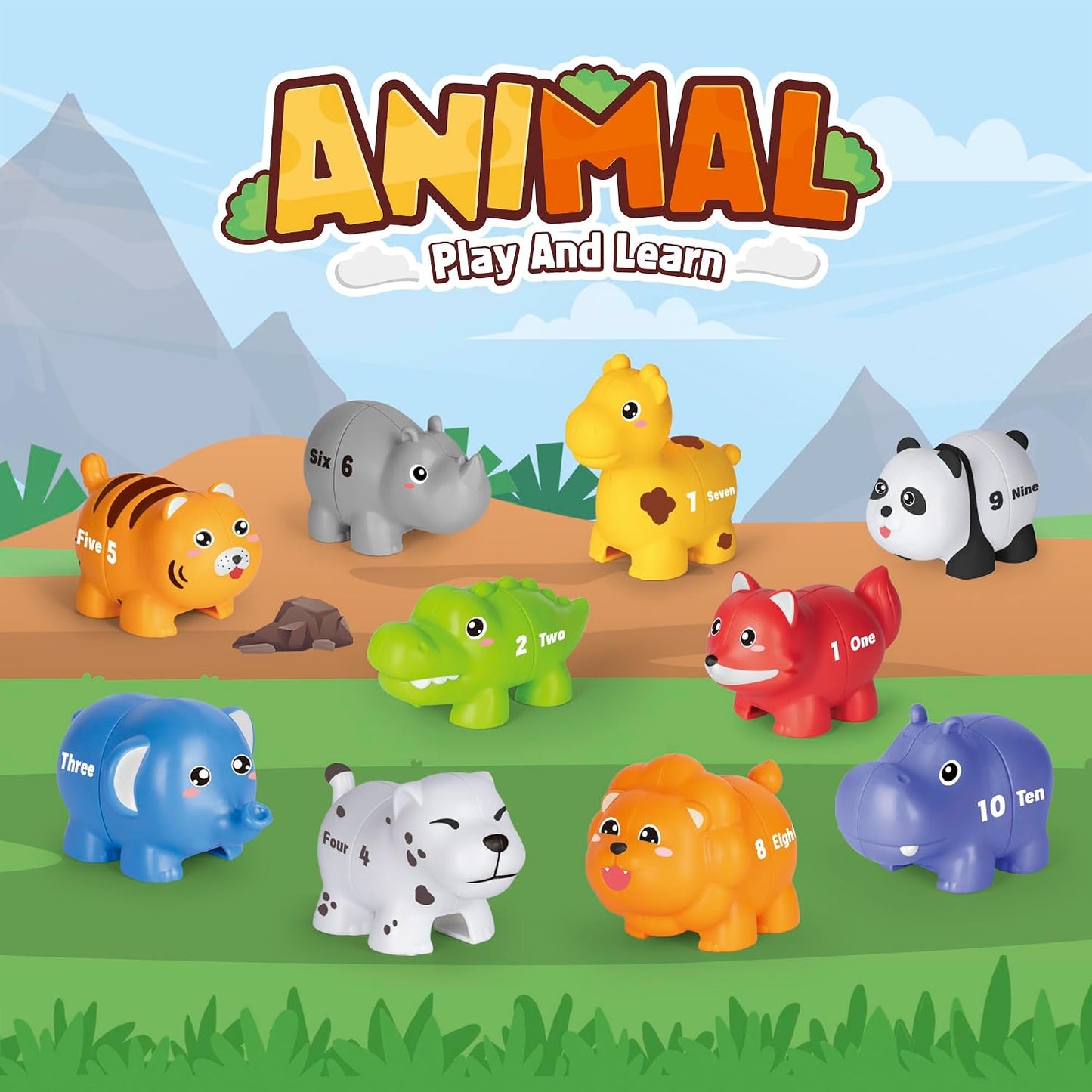 Juguetes aprendizaje 2-4 años set emparejamiento números
