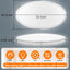 Lámpara techo ovalada níquel LED 3000K-5000K cocina baño
