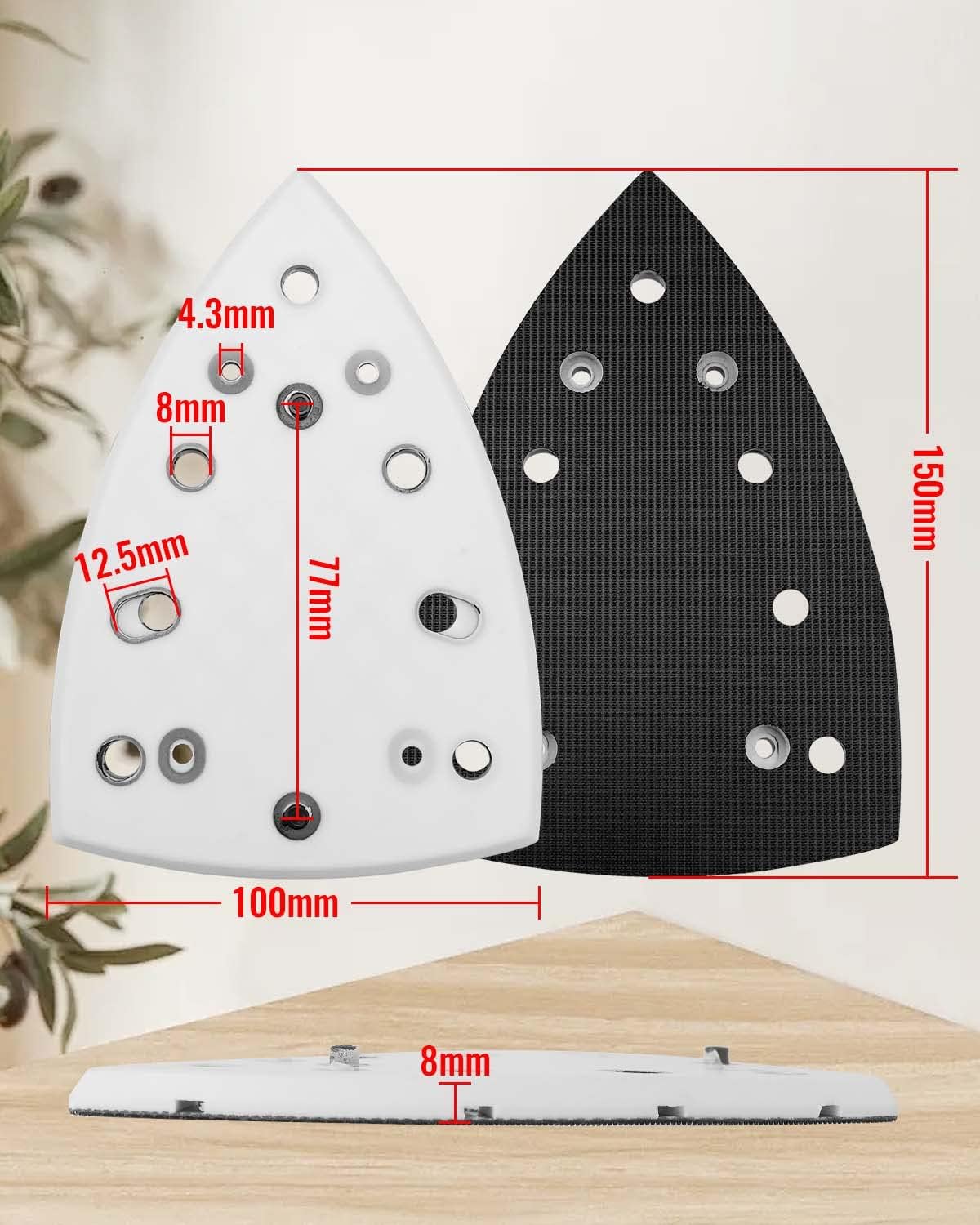 Almohadilla lijado triangular para lijadora orbital 3.94x5.91pulg