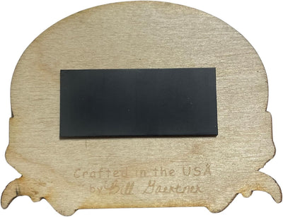 Imán madera roble dije clásico sur 3.25x2.75pulg