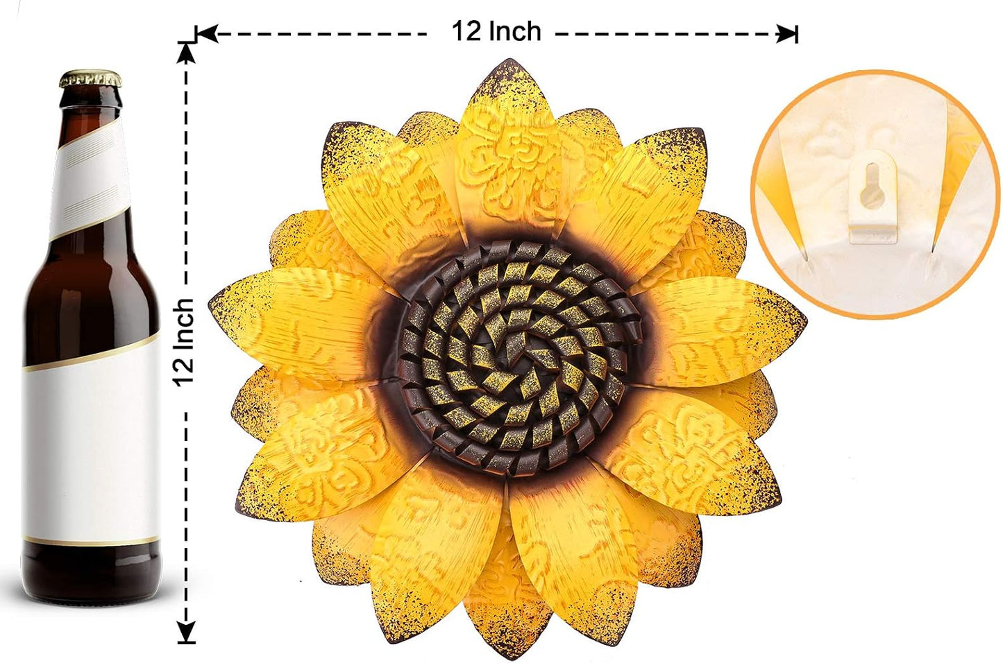 Arte de pared decorativo de flores metal