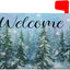 Fundas buzón invierno diseño pino magnético 21x18pulg copos nieve