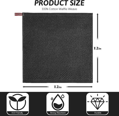 12 Pzas Paños Cocina 100% Algodón 12x12pulg