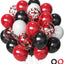 Globos látex 12pulg para fiestas 50uds negro rojo blanco