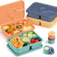 Contenedores Bento reutilizables para adultos y niños, paquete de 4
