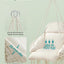 Silla hamaca con cojín grande color blanco crema