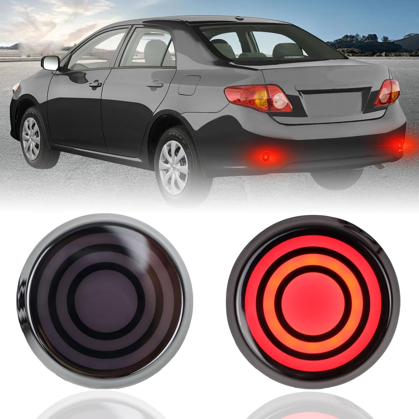 2 Pzas Reflectores LED Rojos para Parachoques Toyota Scion