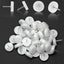40 Pzas Clavos Muebles Deslizantes 0.71pulg Plástico Blanco