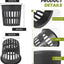 10 Pzas Malla Plástico Negro para Hidropónica 4.3pulg
