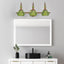 Lámpara vintage 3 luces latón vidrio verde baño