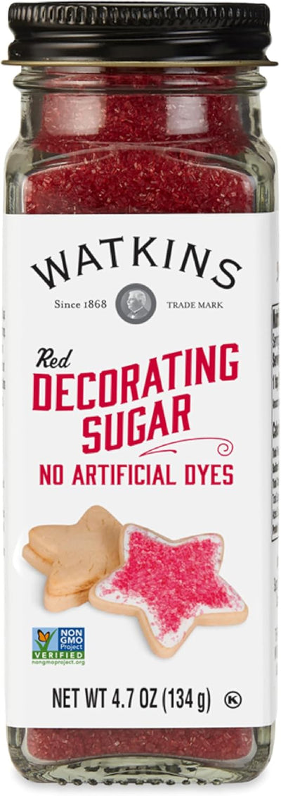 Azúcar rojo decorativo sin OGM tarro 4.7oz