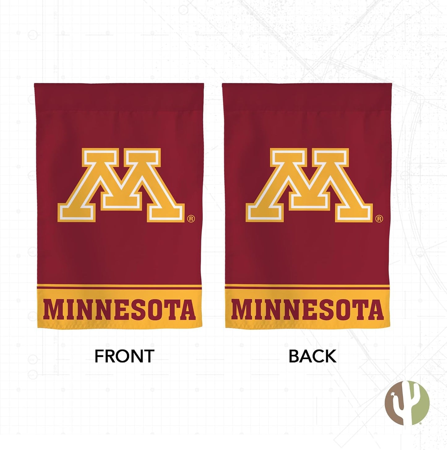 Bandera jardín Universidad Minnesota 19x12pulg Golden Gophers
