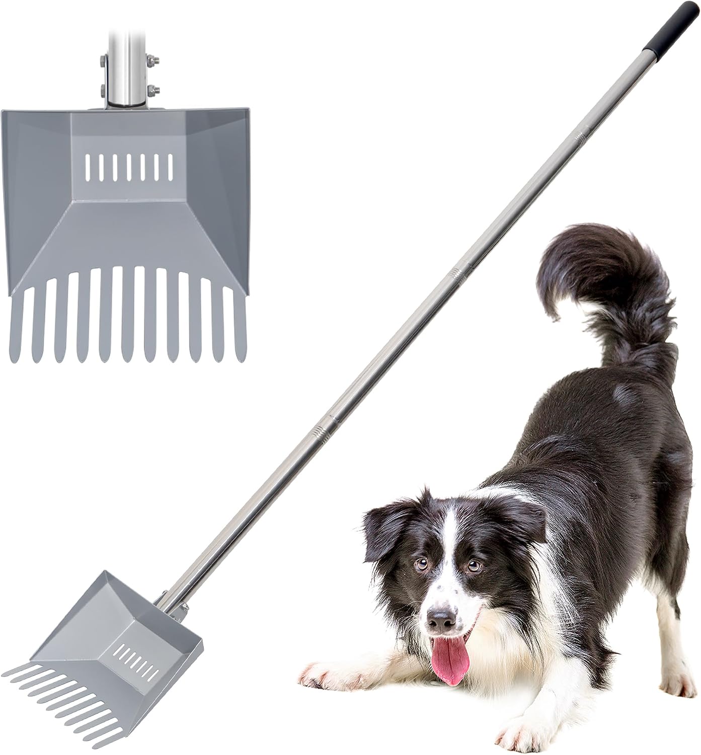 Pala acero templado 66pulg mango inox para perros grandes