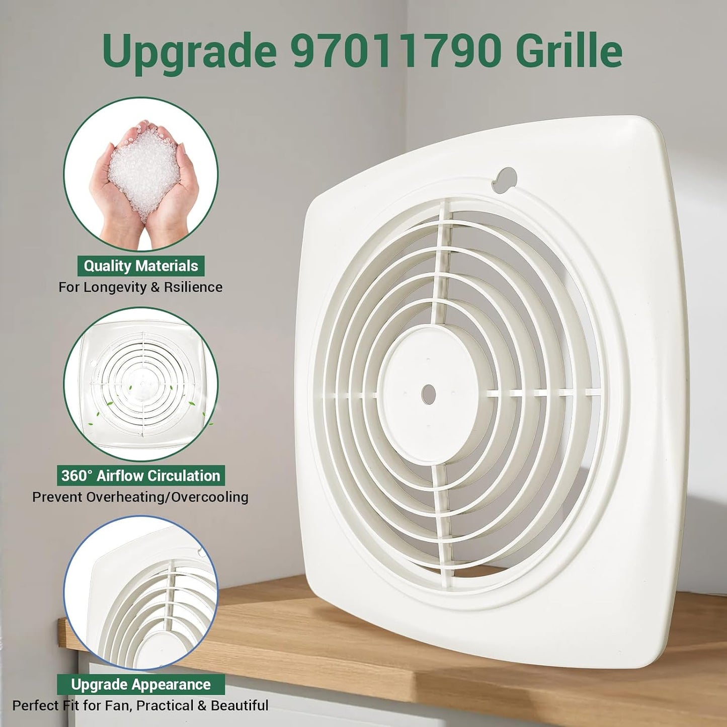 Rejilla ventilador pared Nutone Broan 509s-a 509s-b 509smgs