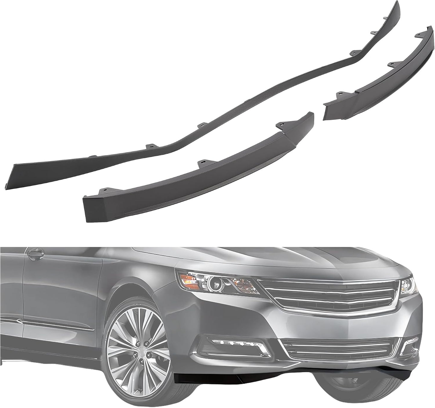 3 Pzas Faldón Parachoques Chevy Impala 14-20