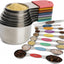 Set 16 Tazas y Cucharas Magnéticas Acero Inox con Nivelador