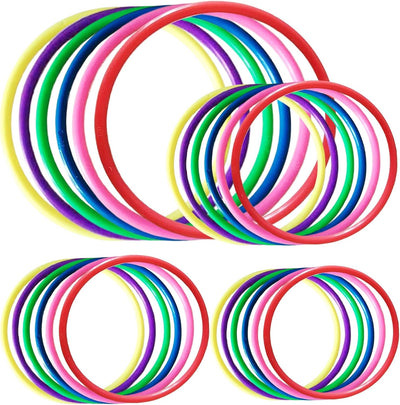 Juego 24 pzas plástico lanzar anillos patio fiestas