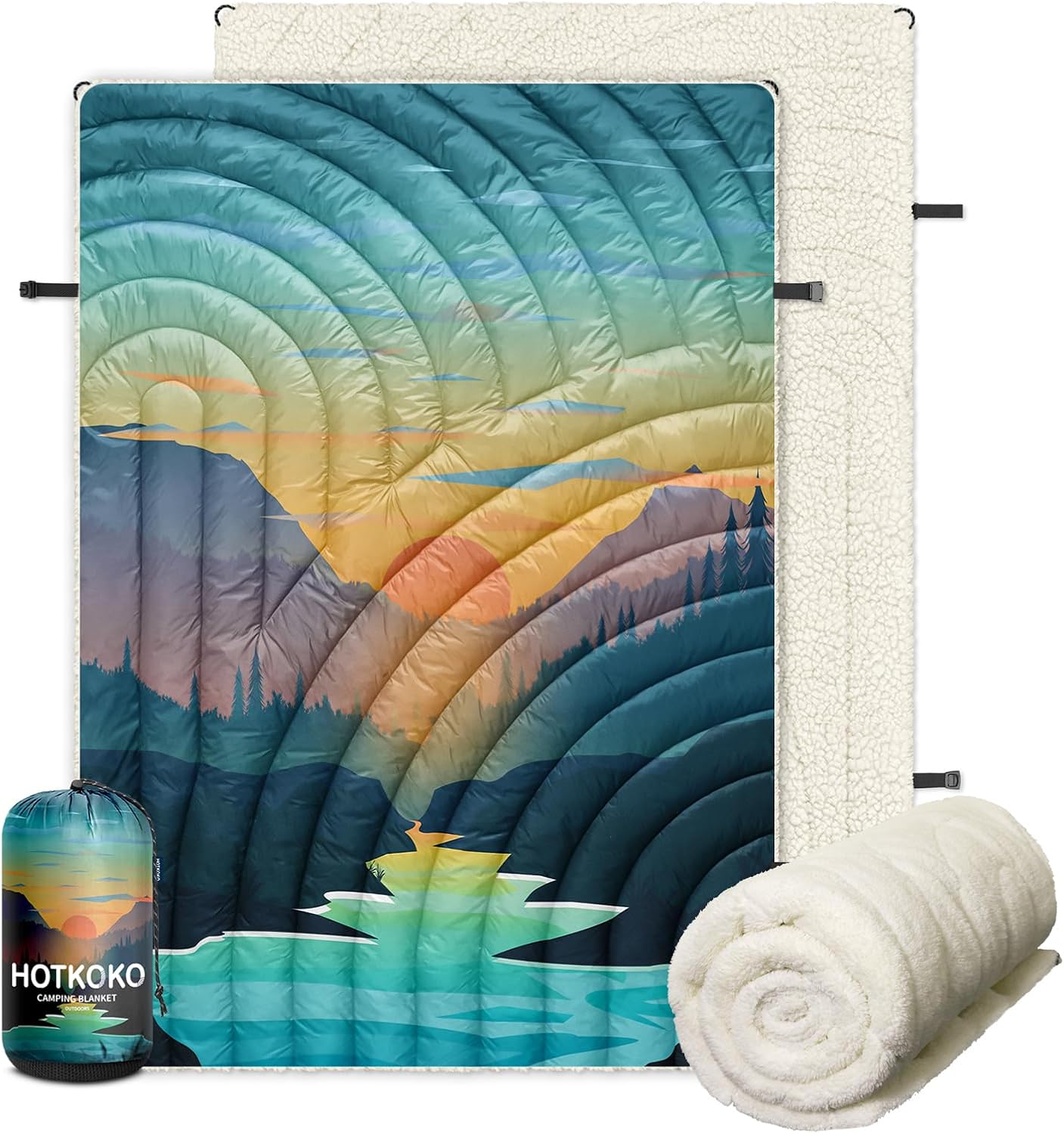 Manta camping forro sherpa polar suave clima frío