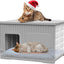 Casa para gatos al aire libre plástico suave gris