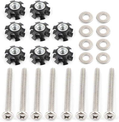 Set 8 Pzas Reparación Escalera Caravana Tuercas Acero Inox