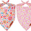Bandana floral perro 2uds ajustable medianos grandes