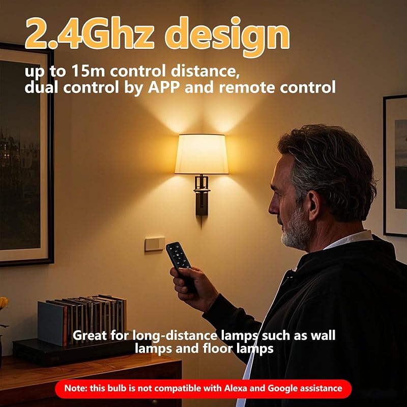 Bombilla E26 RGBWW control remoto 2.4GHz pack 2