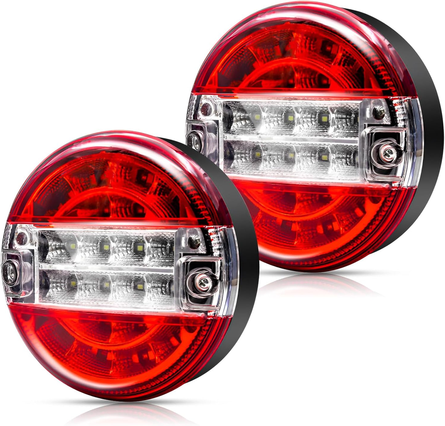 2 Luces traseras LED redondas para remolque 20 LED