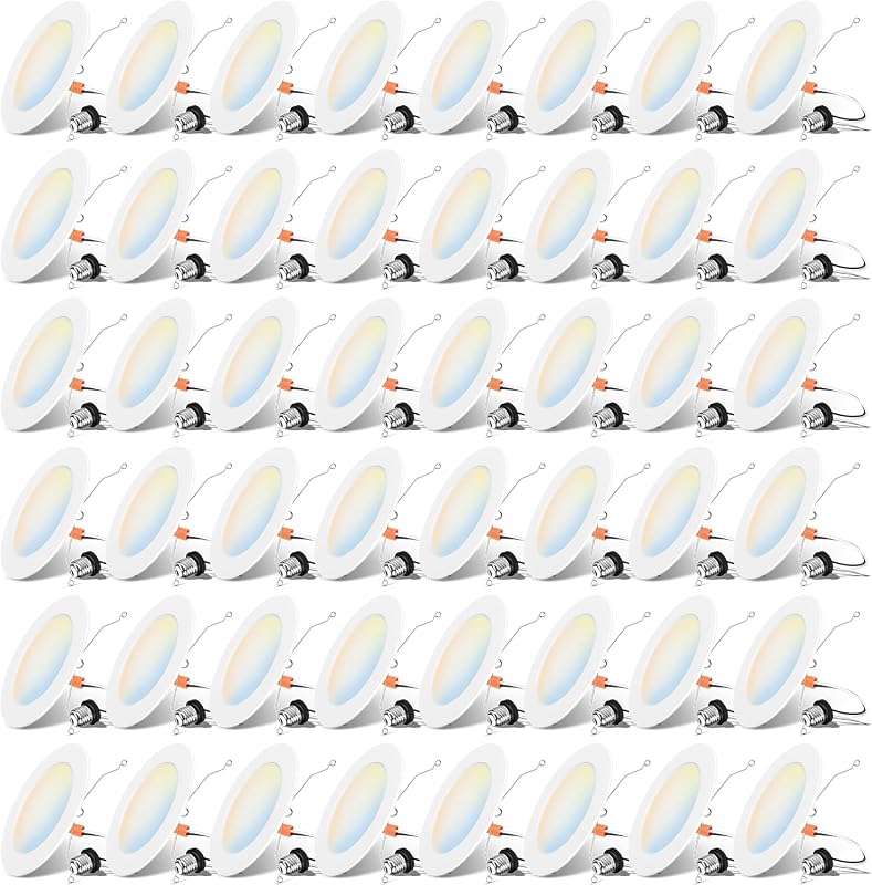 48 Luces LED empotrables 6pulg cubierta blanca 5CCT